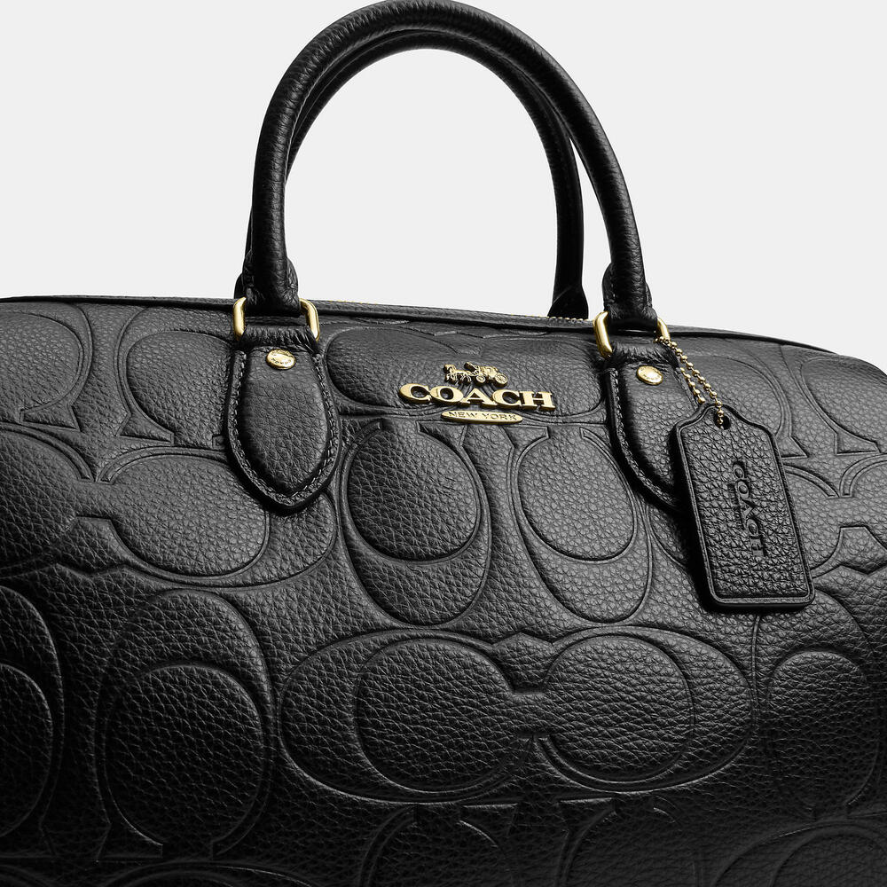 Rowan Large Satchel Bag In Signature Leather - Picture 5 of 16